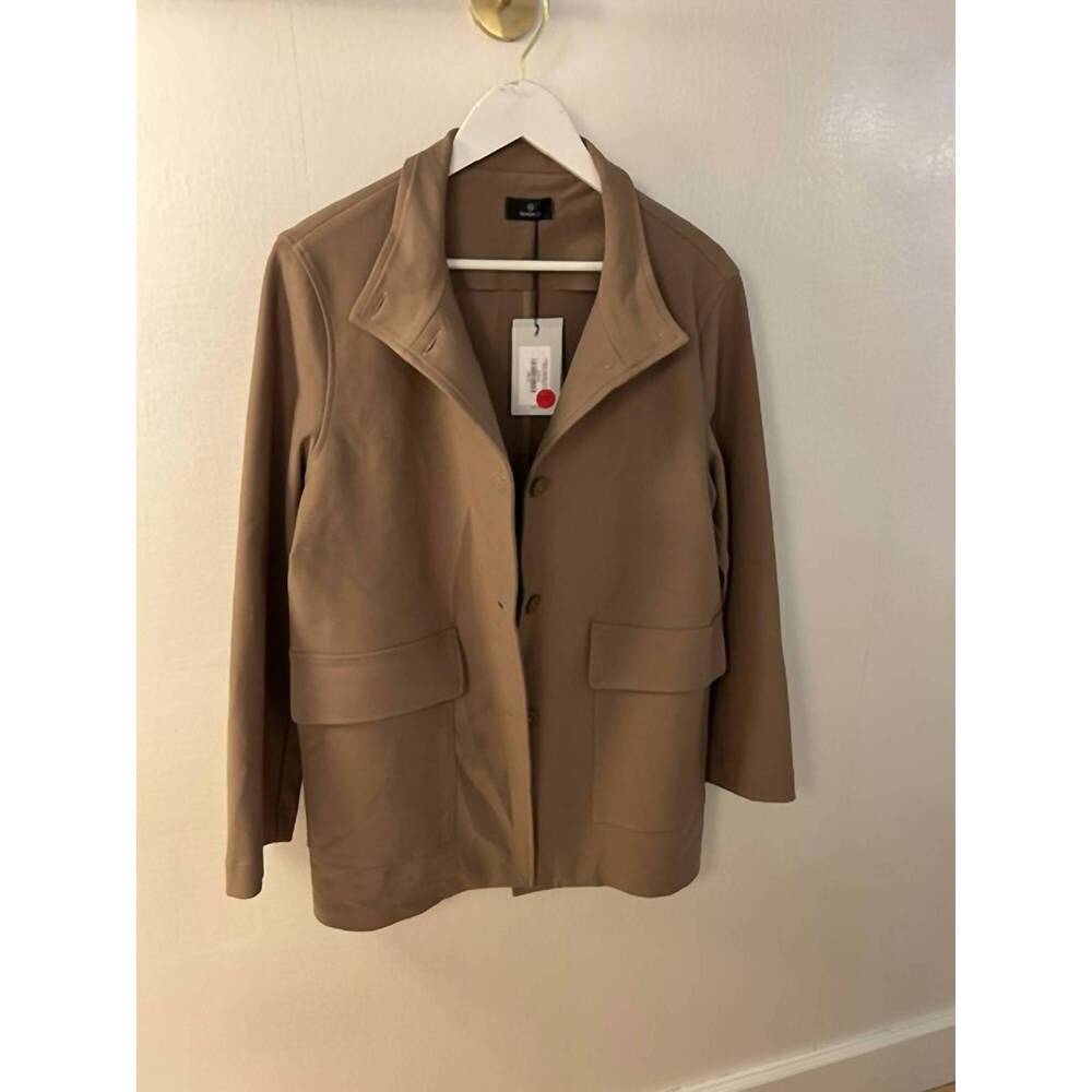 NEW RAGNO women's compact cappotto jacket in pine bark